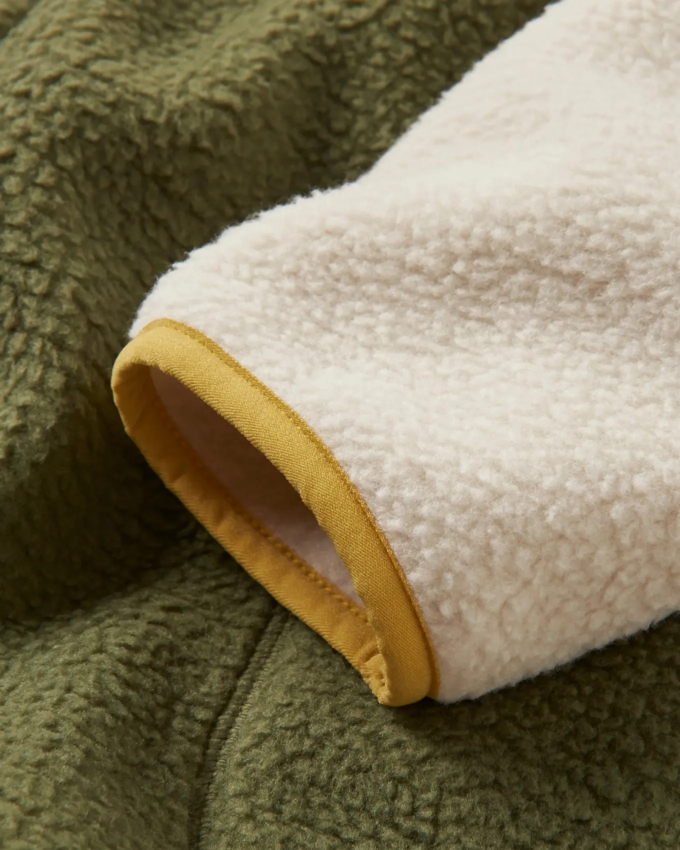 Maine 1/2 Zip Recyceltes Sherpa Fleece - Khaki