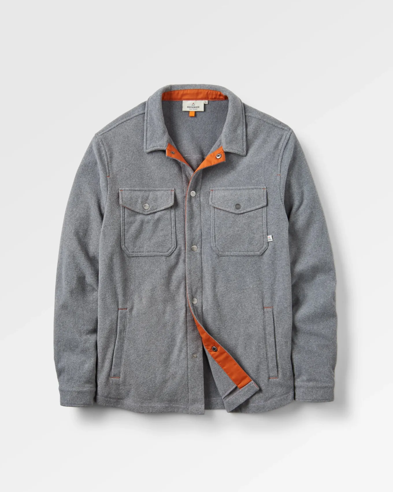 Maple Recyceltes Polar-Fleece-Hemd - Graumeliert 2