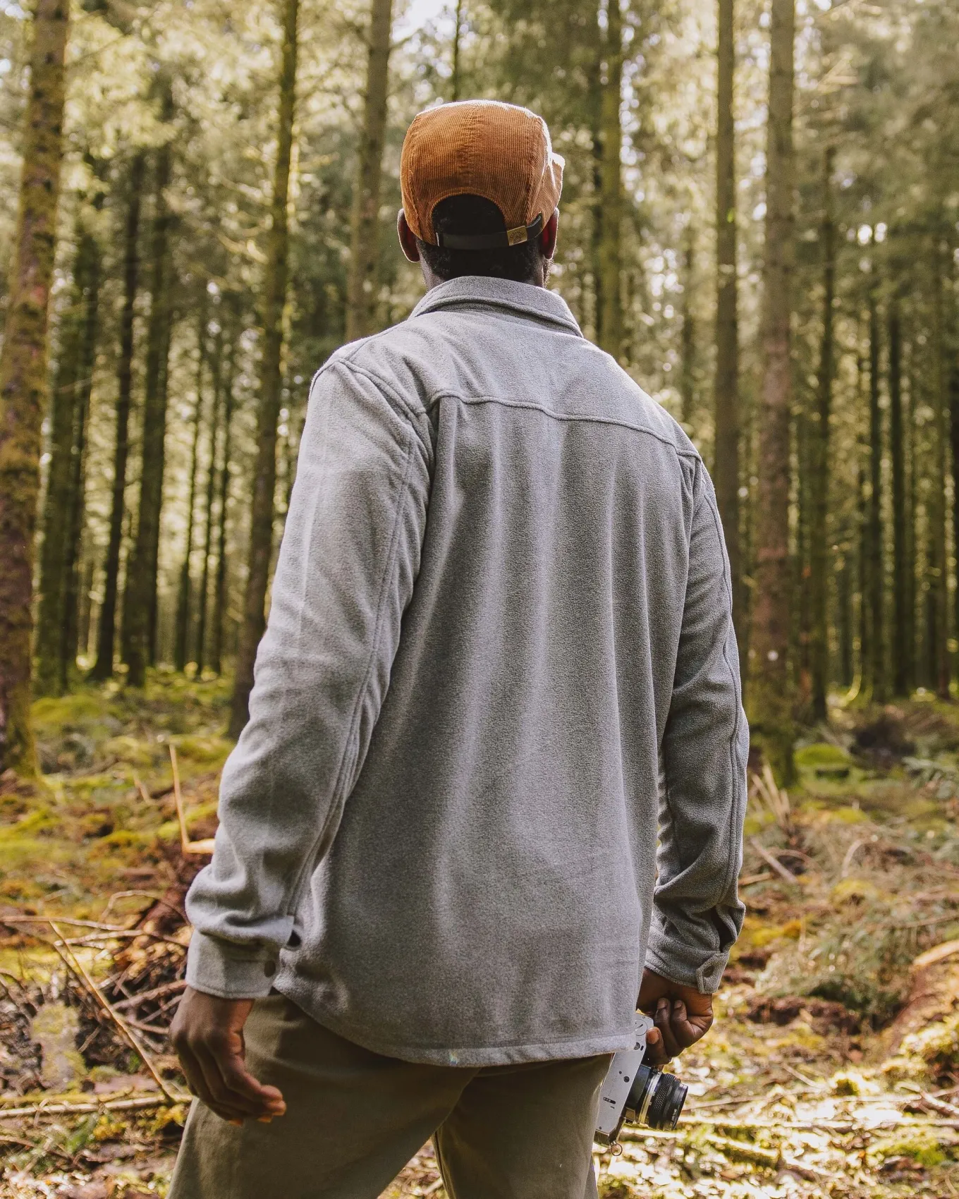 Maple Recyceltes Polar-Fleece-Hemd - Graumeliert 2