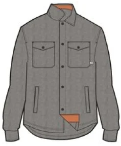 Maple Recyceltes Polar-Fleece-Hemd - Graumeliert 2