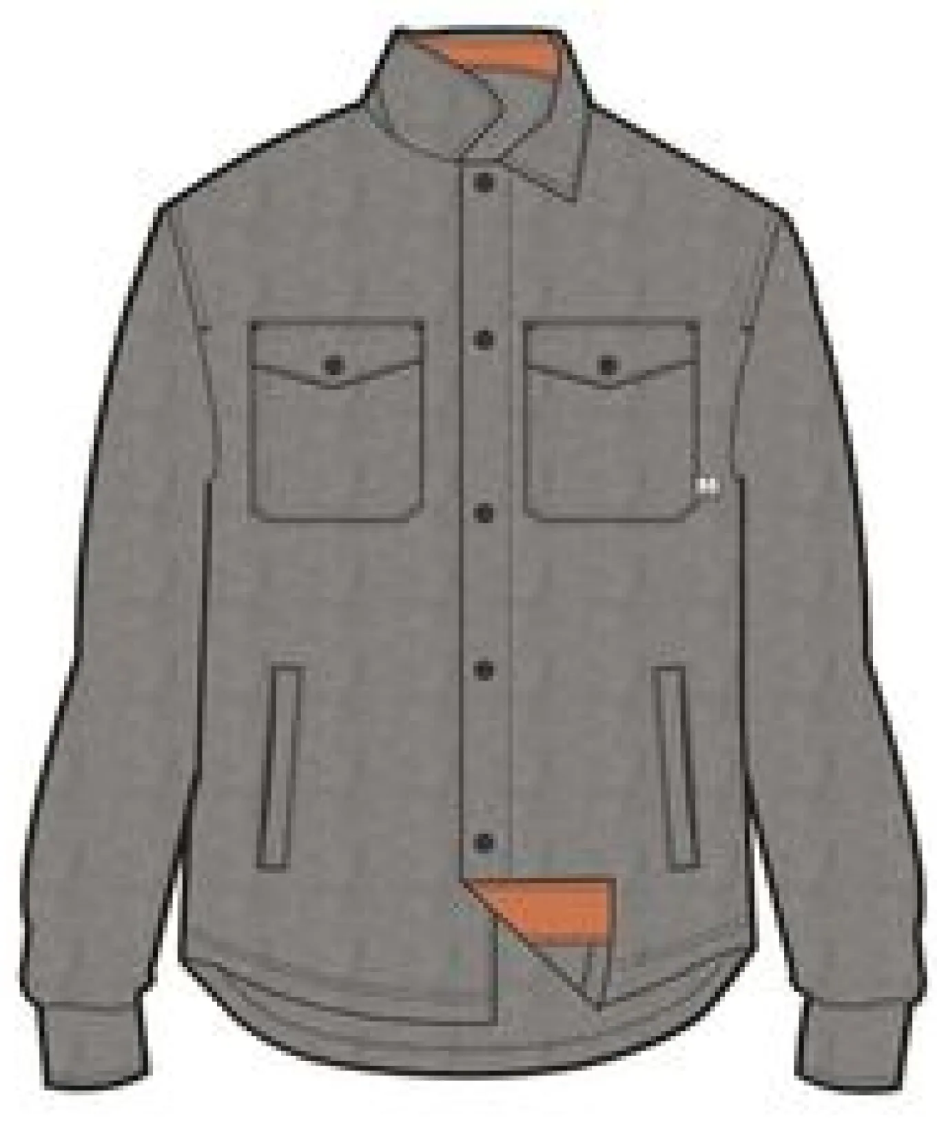 Maple Recyceltes Polar-Fleece-Hemd - Graumeliert 2