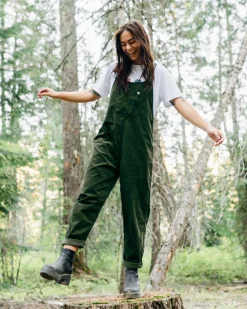 Meadows Organische Baumwolle Cord-Latzhose - Tannengrün