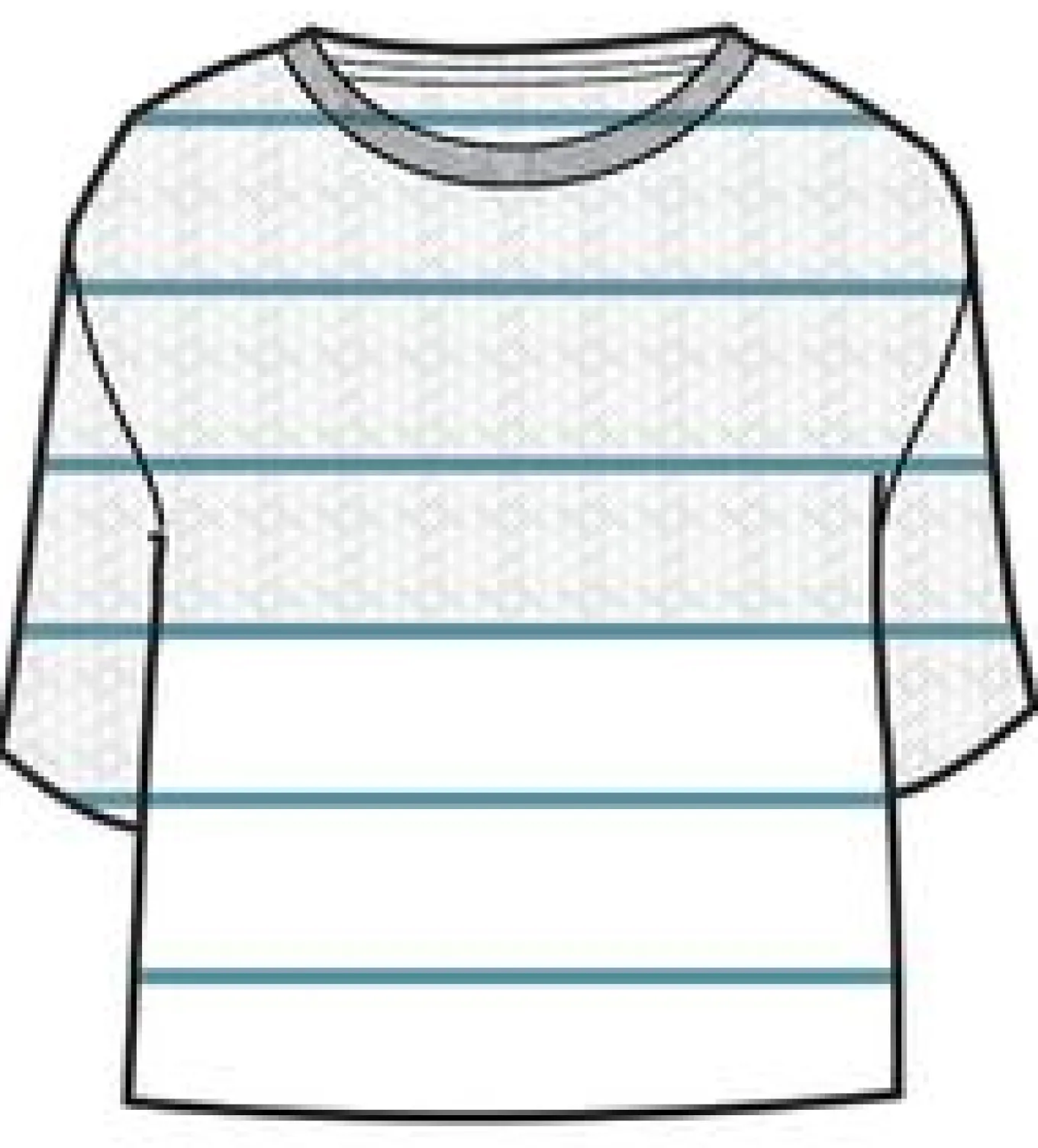 Migrate Organischer Gestrickter Pullover - Blauer Poolstreifen