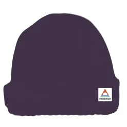 Moss Recycelte Doppelschichtige Waffelmuster Beanie - Tief Pflaume