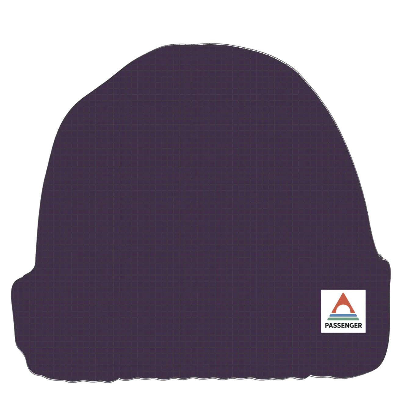 Moss Recycelte Doppelschichtige Waffelmuster Beanie - Tief Pflaume