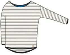 Muir Bio-Strickpullover - Off White Streifen