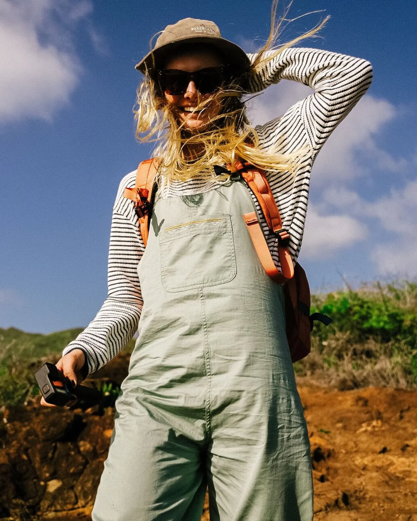 Muir Bio-Strickpullover - Off White Streifen