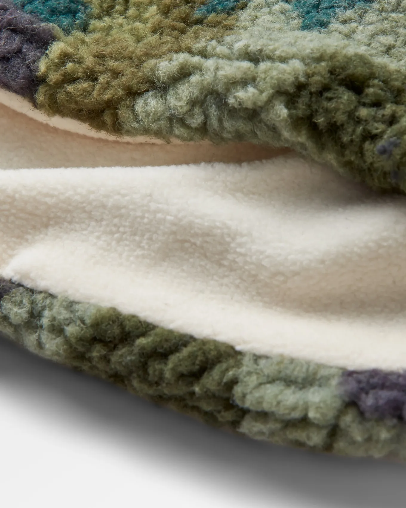 Mulled Recycelte Sherpa-Fleece-Snood - Alpen-Tarnung Khaki
