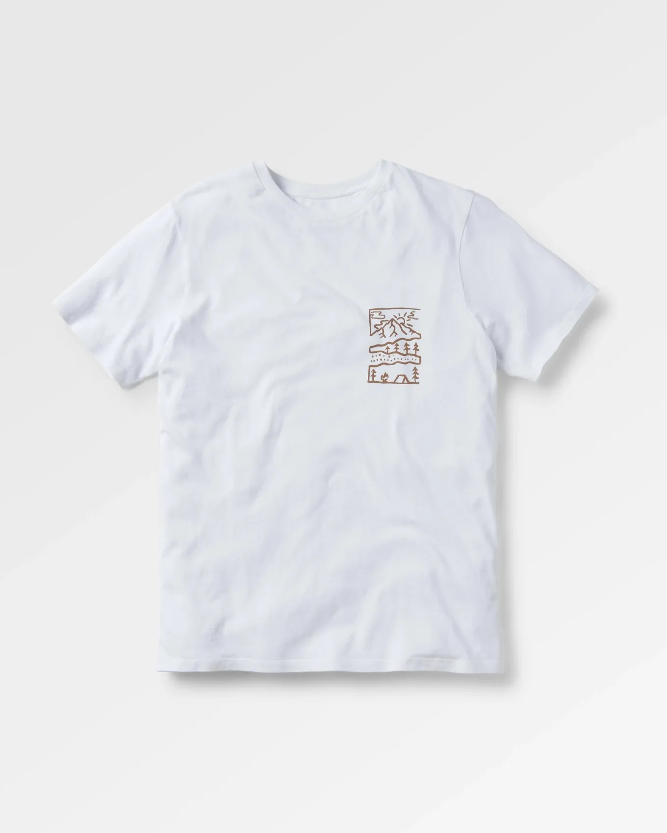Nature recyceltes Baumwoll-T-Shirt - Weiß