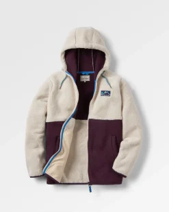 Nestling Recyceltes Polar-gefütterte Sherpa-Fleece - Tief Pflaume