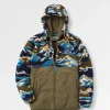 Nestling Recyceltes Polar-gefütterte Sherpa-Fleece - Bergszenen-Khaki
