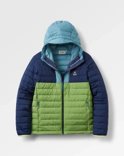 Northstar Daunenjacke aus recyceltem Material - Sattes Marineblau/Birnengrün/Arktis