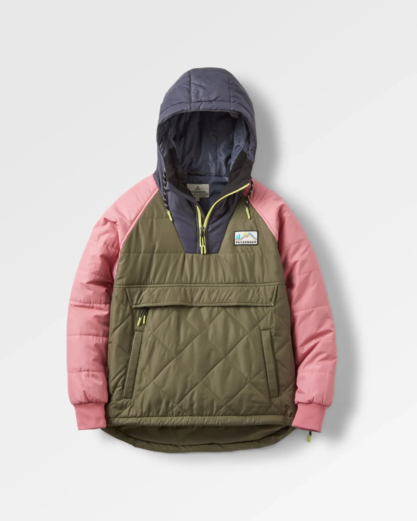 Ocean recycelte isolierte 1/2 Zip Jacke - Staubige Olive