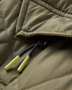 Ocean recycelte isolierte 1/2 Zip Jacke - Staubige Olive