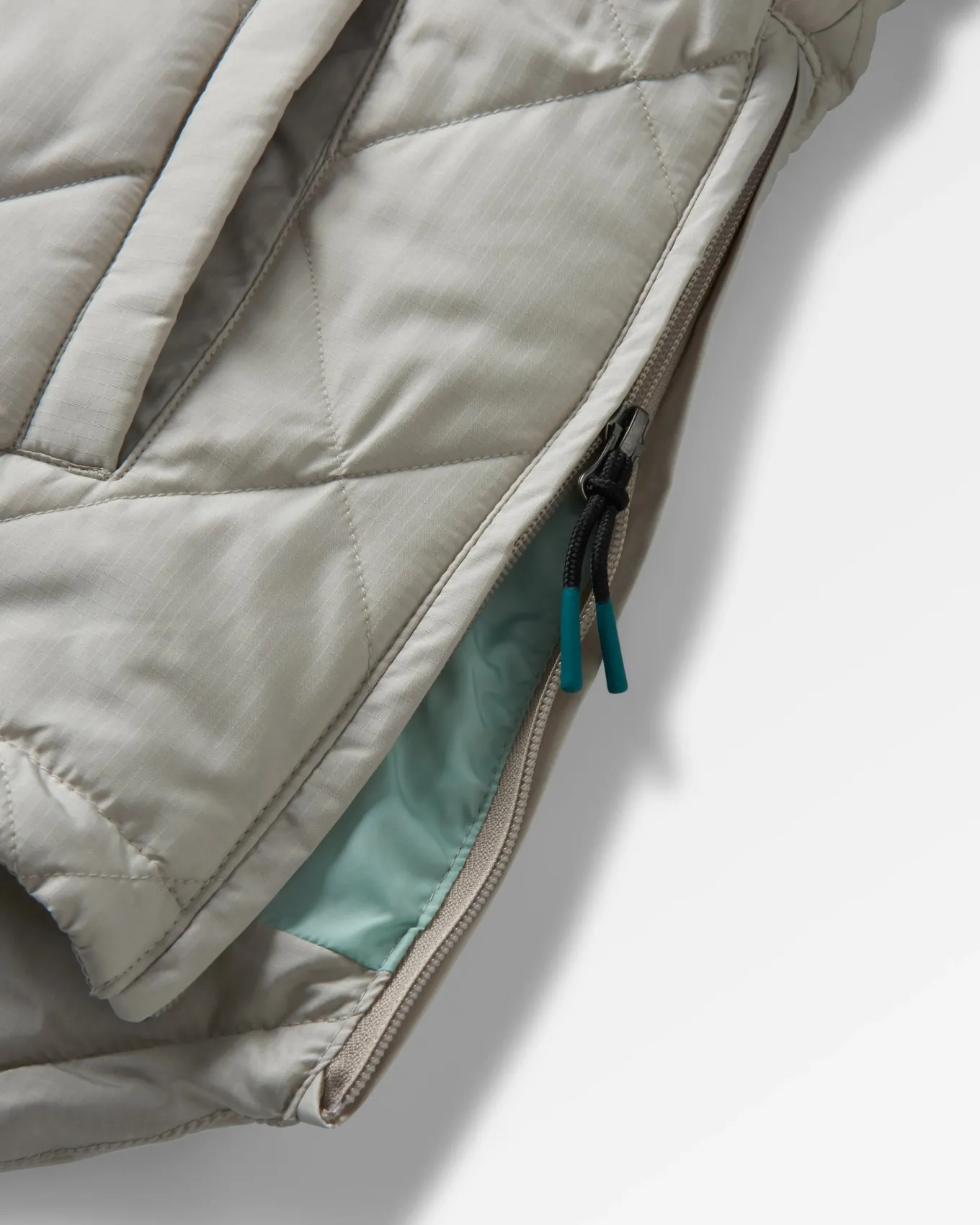 Ocean recycelte isolierte 1/2 Zip Jacke - Kieselgrau