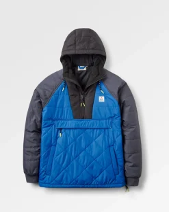 Oceanic Recycled Insulated 1/2 Zip Jacket - Azure Blue/Charcoal