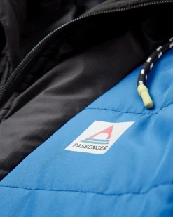 Oceanic Recycled Insulated 1/2 Zip Jacket - Azure Blue/Charcoal