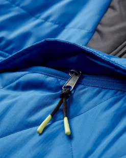Oceanic Recycled Insulated 1/2 Zip Jacket - Azure Blue/Charcoal