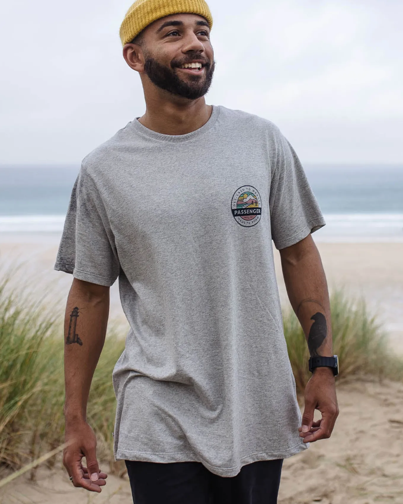 Odyssey Recyceltes Baumwoll-T-Shirt - Graumeliert