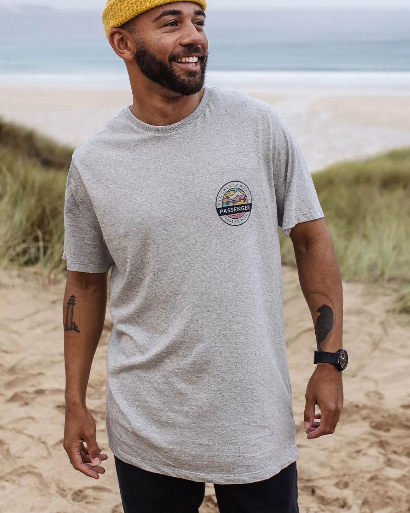 Odyssey Recyceltes Baumwoll-T-Shirt - Graumeliert