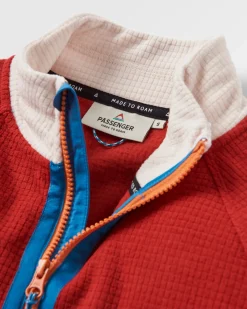 Off Trail recycelter Grid-Polarfleece - Rotocker/Birke