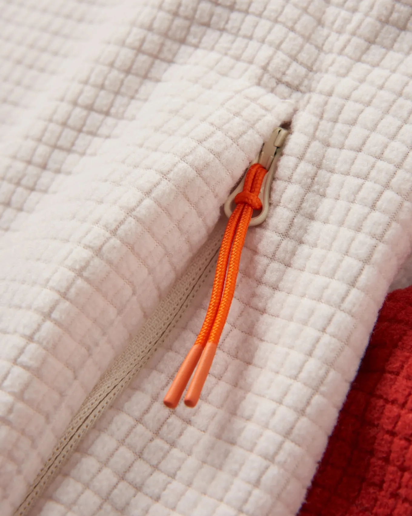 Off Trail recycelter Grid-Polarfleece - Rotocker/Birke