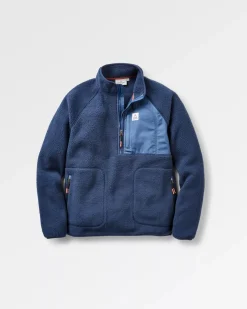 Offgrid 2.0 1/2 Zip Recyceltes Sherpa-Fleece - Tiefes Marineblau
