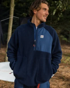 Offgrid 2.0 1/2 Zip Recyceltes Sherpa-Fleece - Tiefes Marineblau