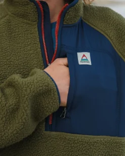 Offgrid 2.0 1/2 Zip Recyceltes Sherpa-Fleece - Khaki