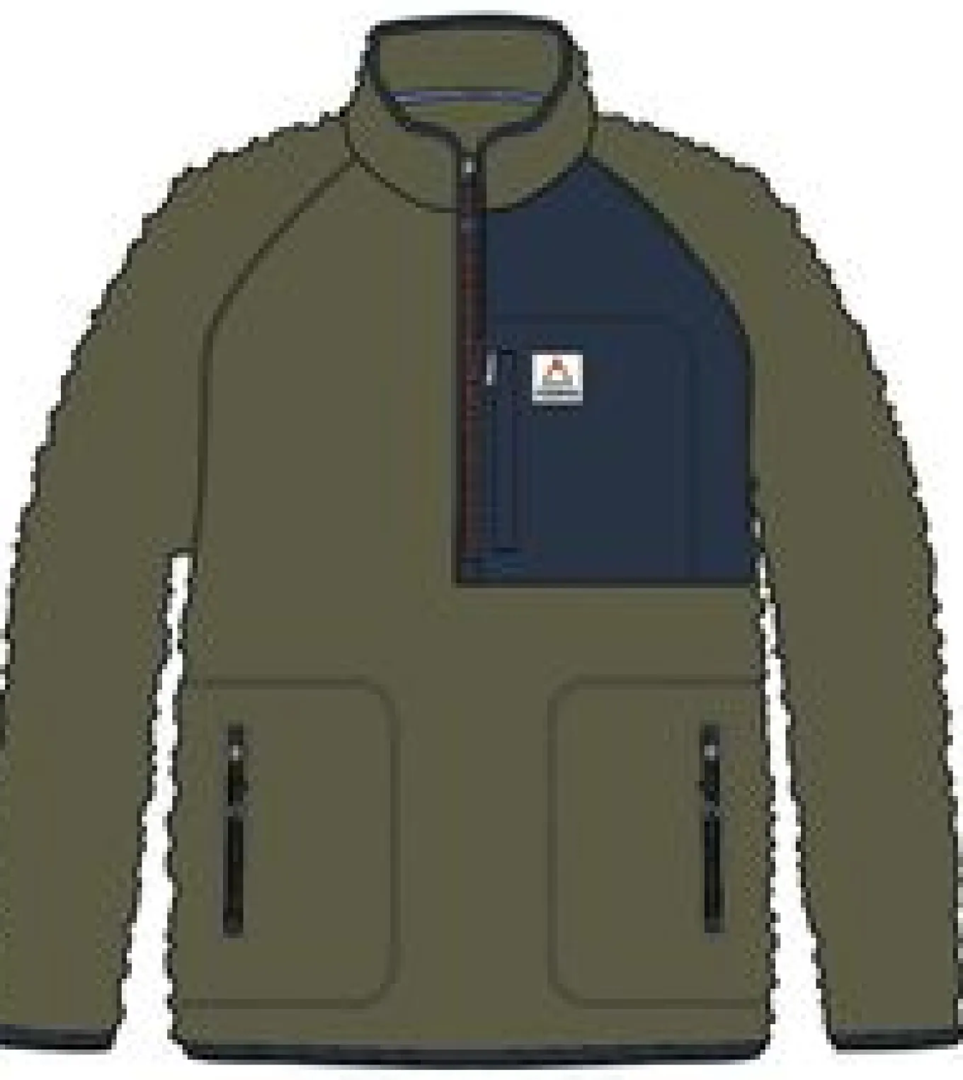 Offgrid 2.0 1/2 Zip Recyceltes Sherpa-Fleece - Khaki