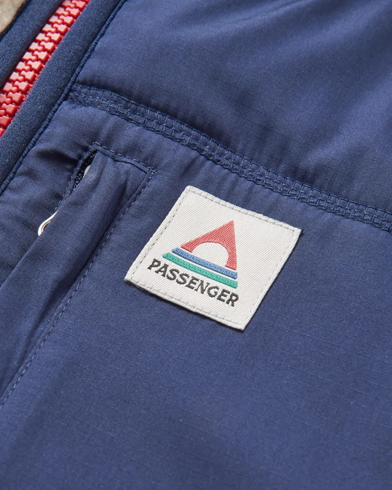 Offgrid 2.0 1/2 Zip Recyceltes Sherpa-Fleece - Haferflocken/Marineblau