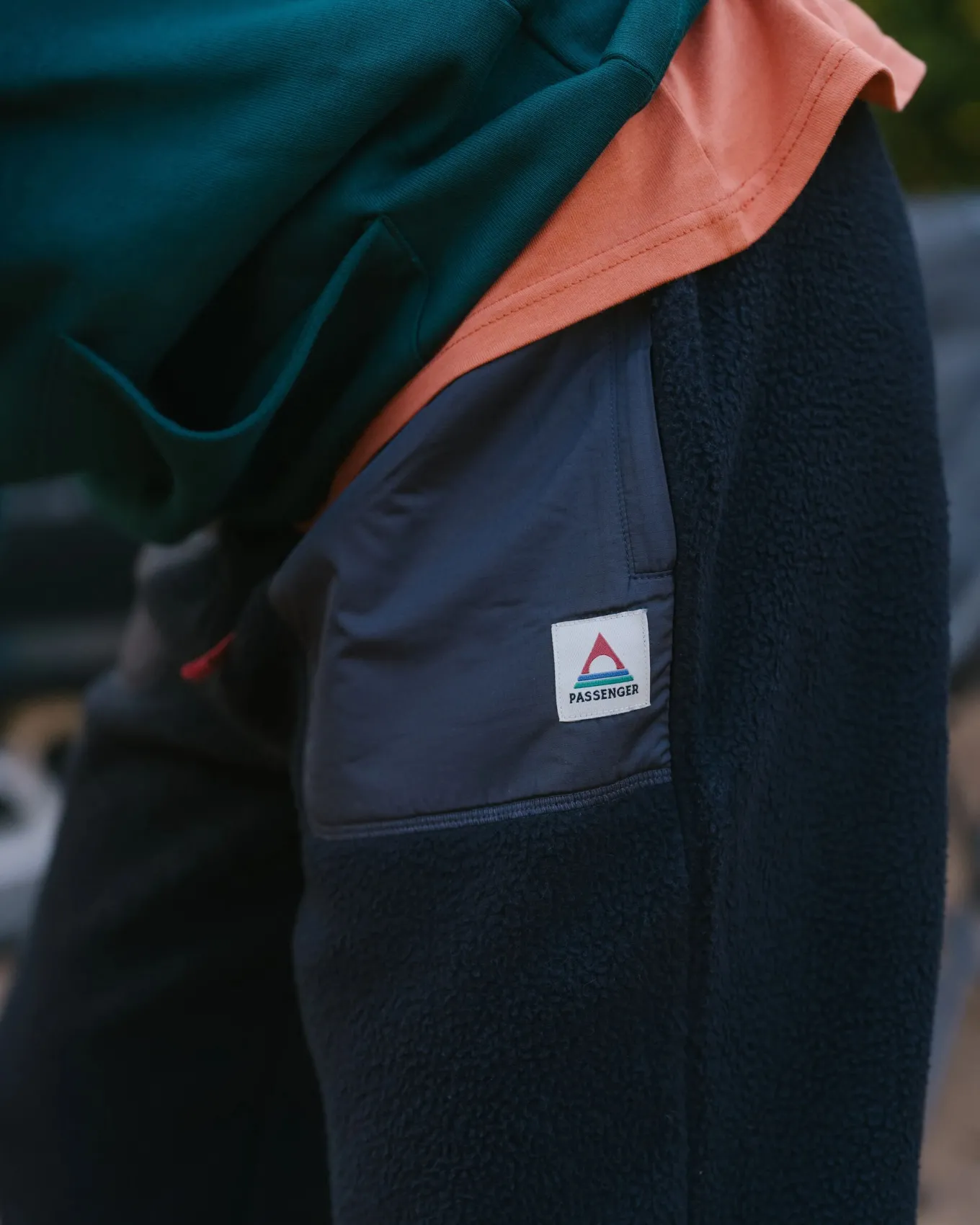 Offgrid recycelte Sherpa-Fleece-Jogginghose - Schwarz