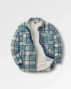 Orion recyceltes Polar-Fleece-Hemd - Haferflocken/Arktis-Karo
