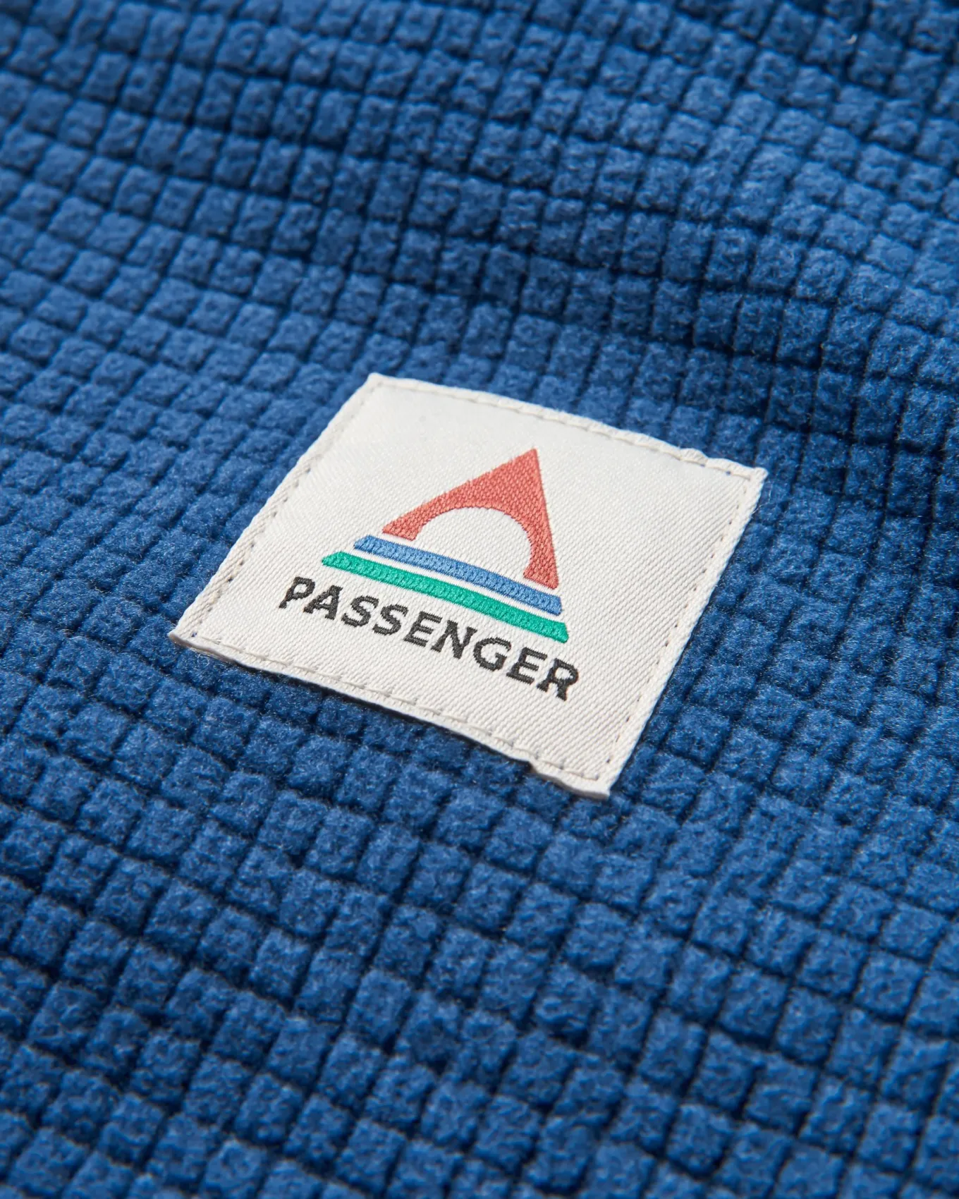 Overlook recyceltes Polar-Fleece im Gitterdesign - Dunkles Denim/Kieselgrau