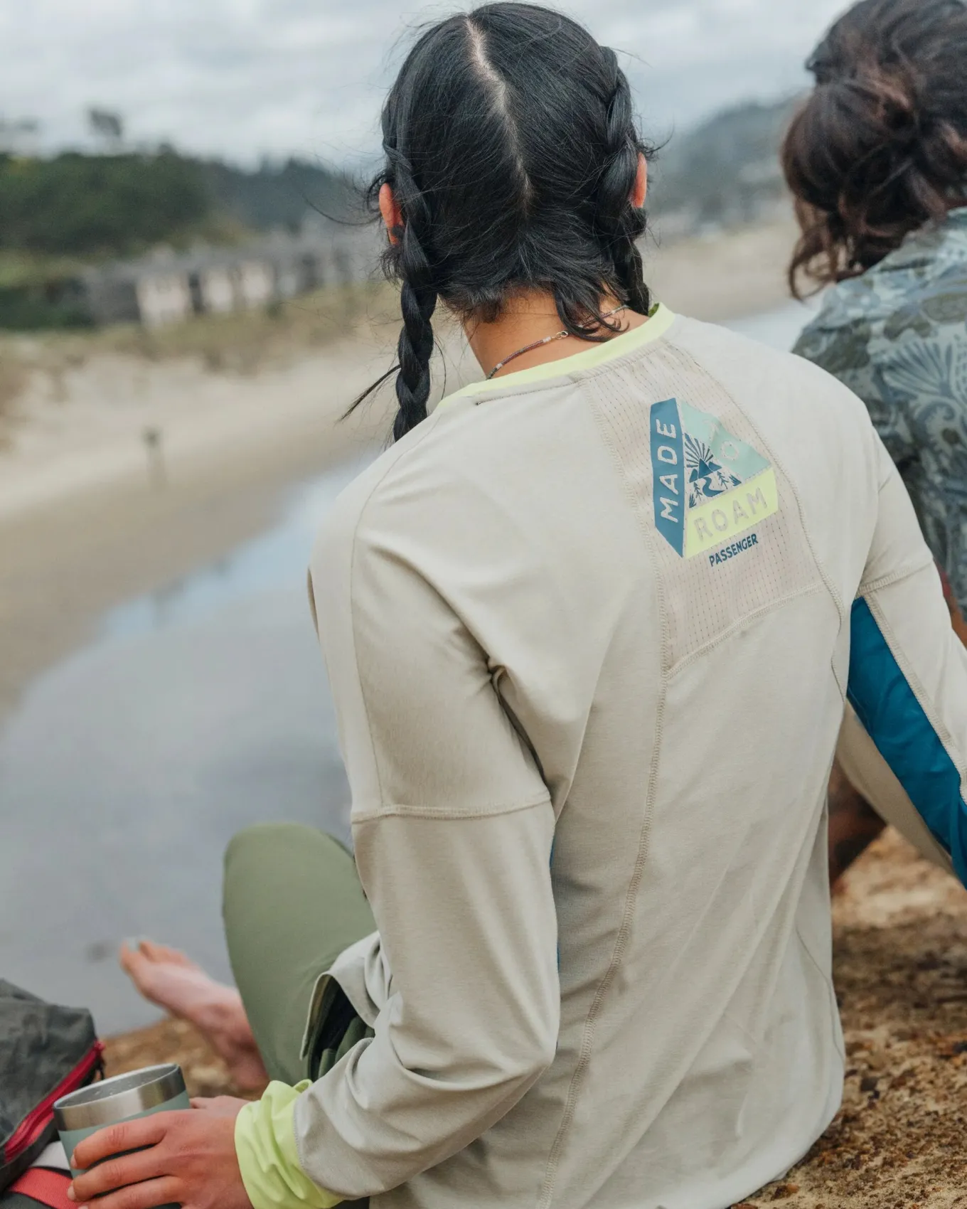 Pacifica recyceltes aktiv Langarmshirt - Birke meliert