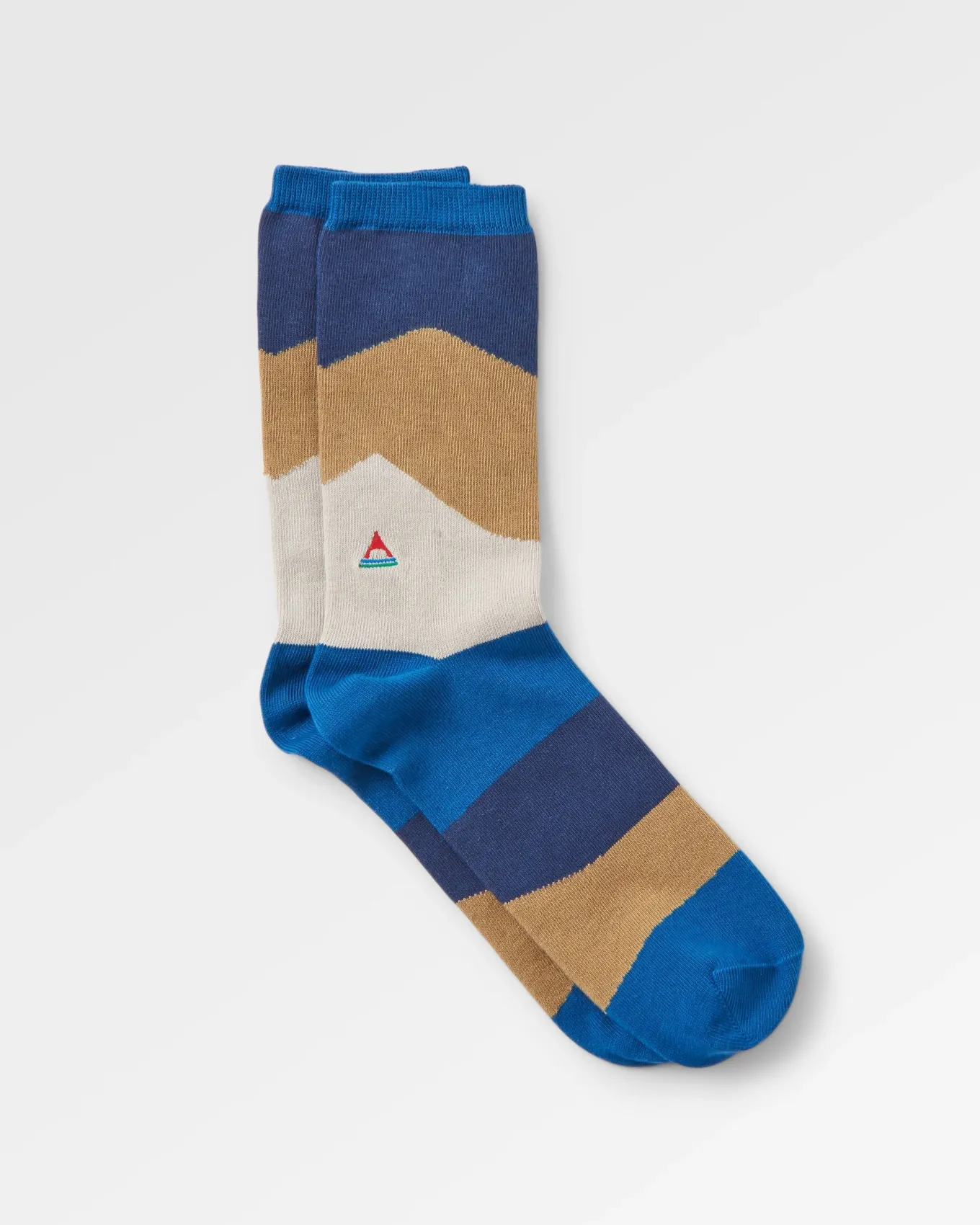 Panorama Bio-Mittelschwere Rundstricksocken - Szenischer Toffee