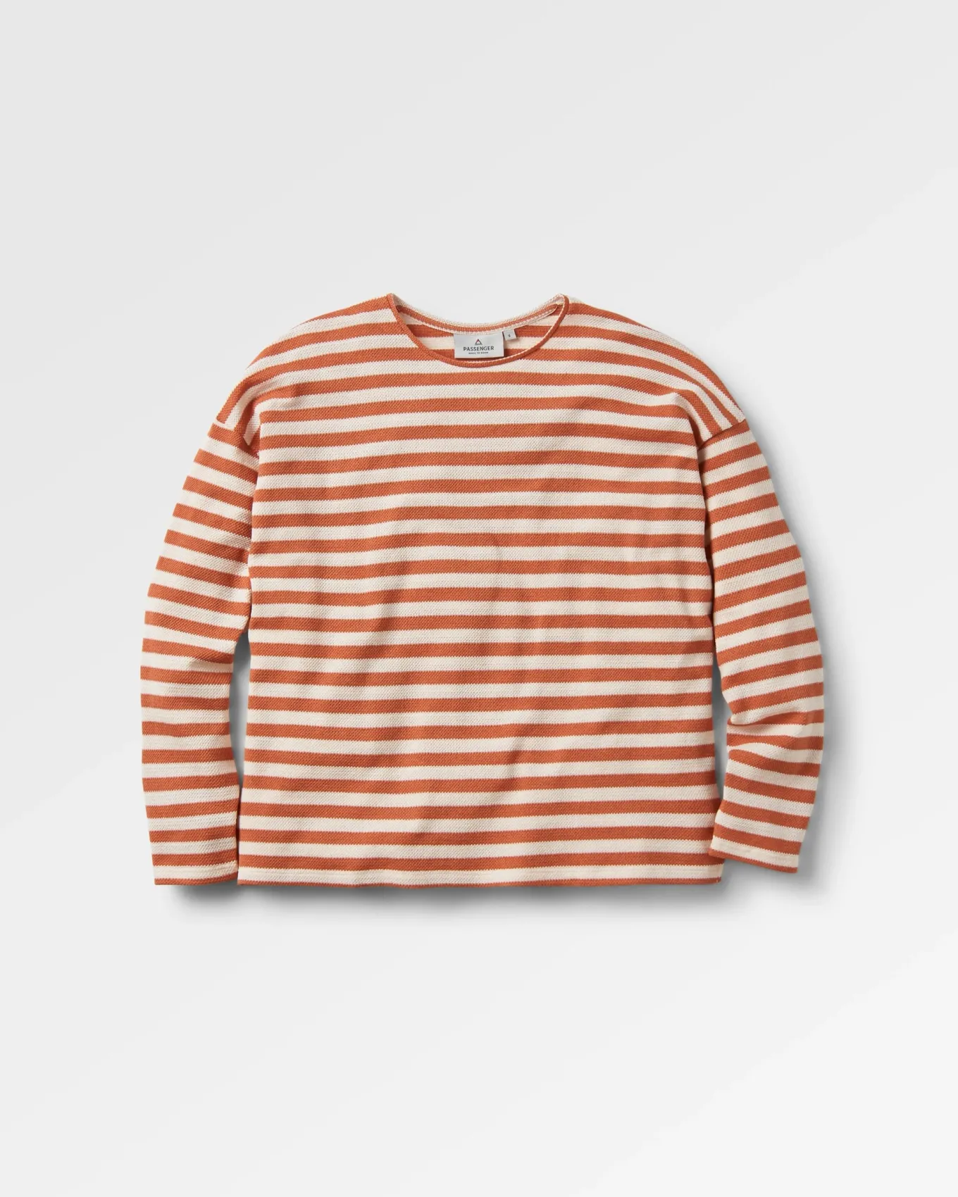 Panorama Gestreiftes Langarmshirt - Glasierter Ingwer