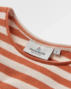 Panorama Gestreiftes Langarmshirt - Glasierter Ingwer
