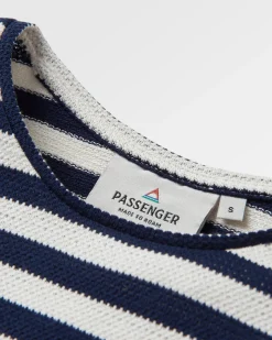 Panorama Gestreiftes Langarmshirt - Tiefes Marineblau