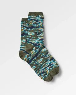Peak Bio Crew Socken aus mittelschwerem Stoff - Khaki