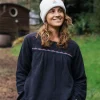 Petal Bio-Baumwoll-Langarmshirt - Schwarz