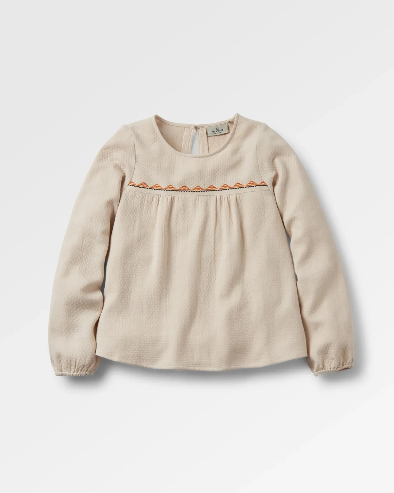 Petal Bio-Baumwoll-Langarmshirt - Vintage-Weiß