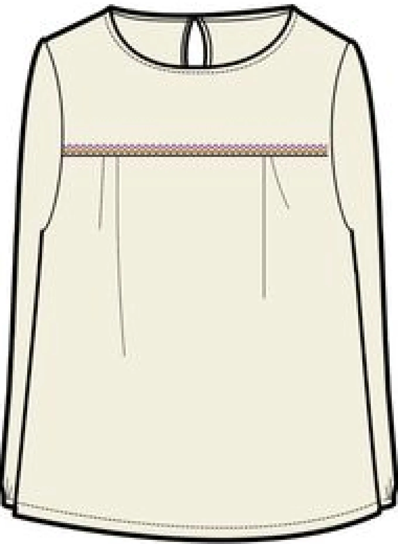 Petal Bio-Baumwoll-Langarmshirt - Vintage-Weiß