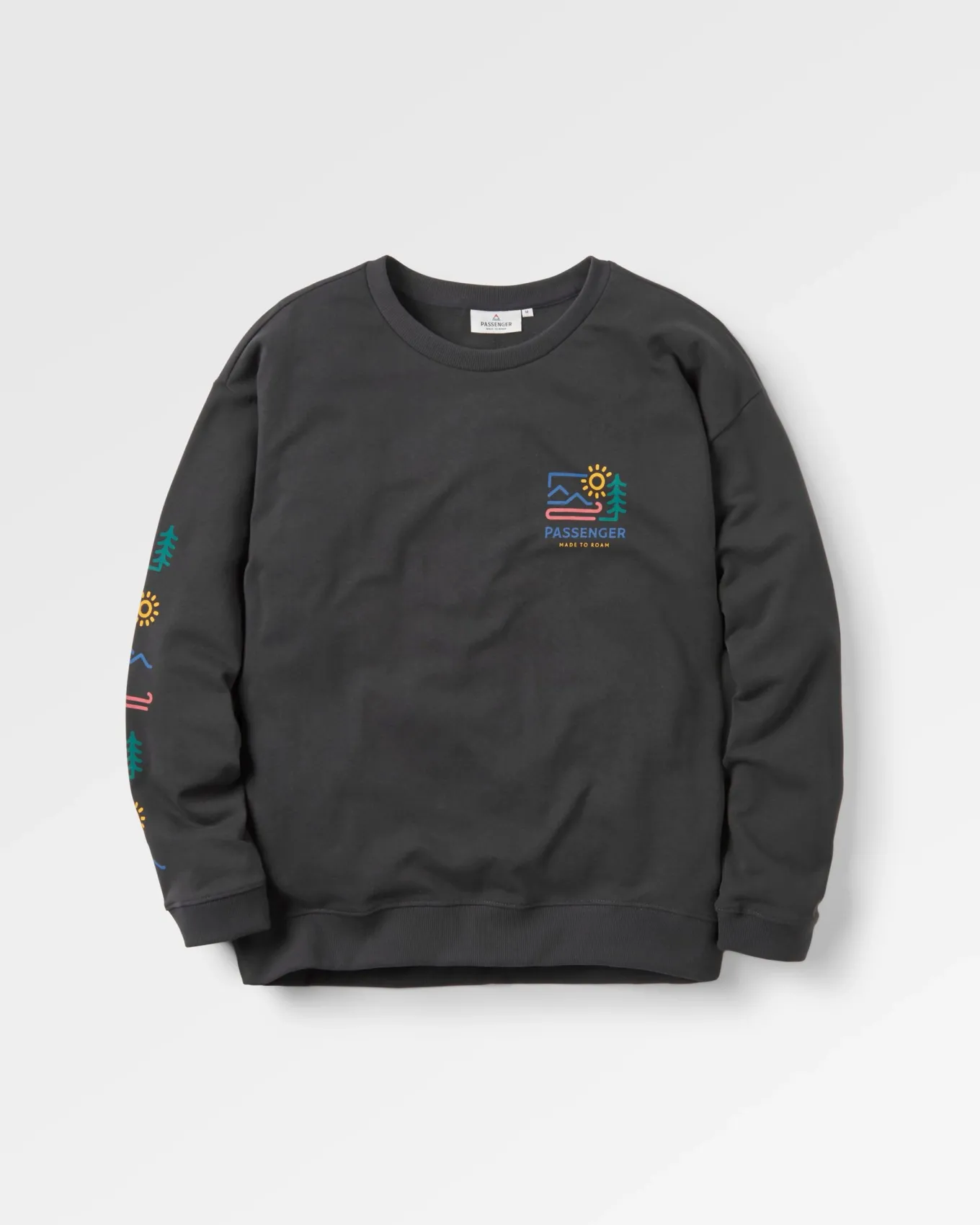 Phoenix Recyceltes Baumwoll Sweatshirt Oversized - Schwarz