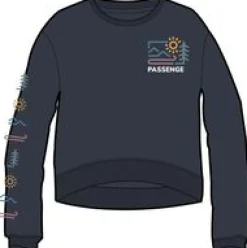 Phoenix Recyceltes Baumwoll Sweatshirt Oversized - Schwarz