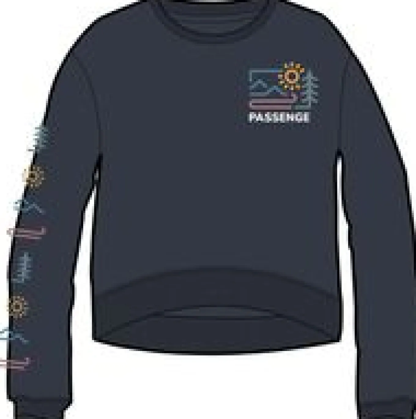 Phoenix Recyceltes Baumwoll Sweatshirt Oversized - Schwarz