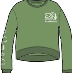 Phoenix Recyceltes Baumwoll Sweatshirt Oversized - Birnengrün