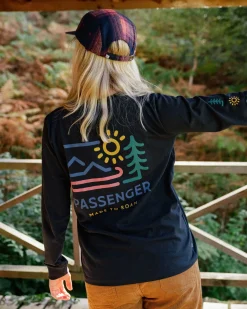 Phoenix Recyceltes Langarmshirt - Schwarz
