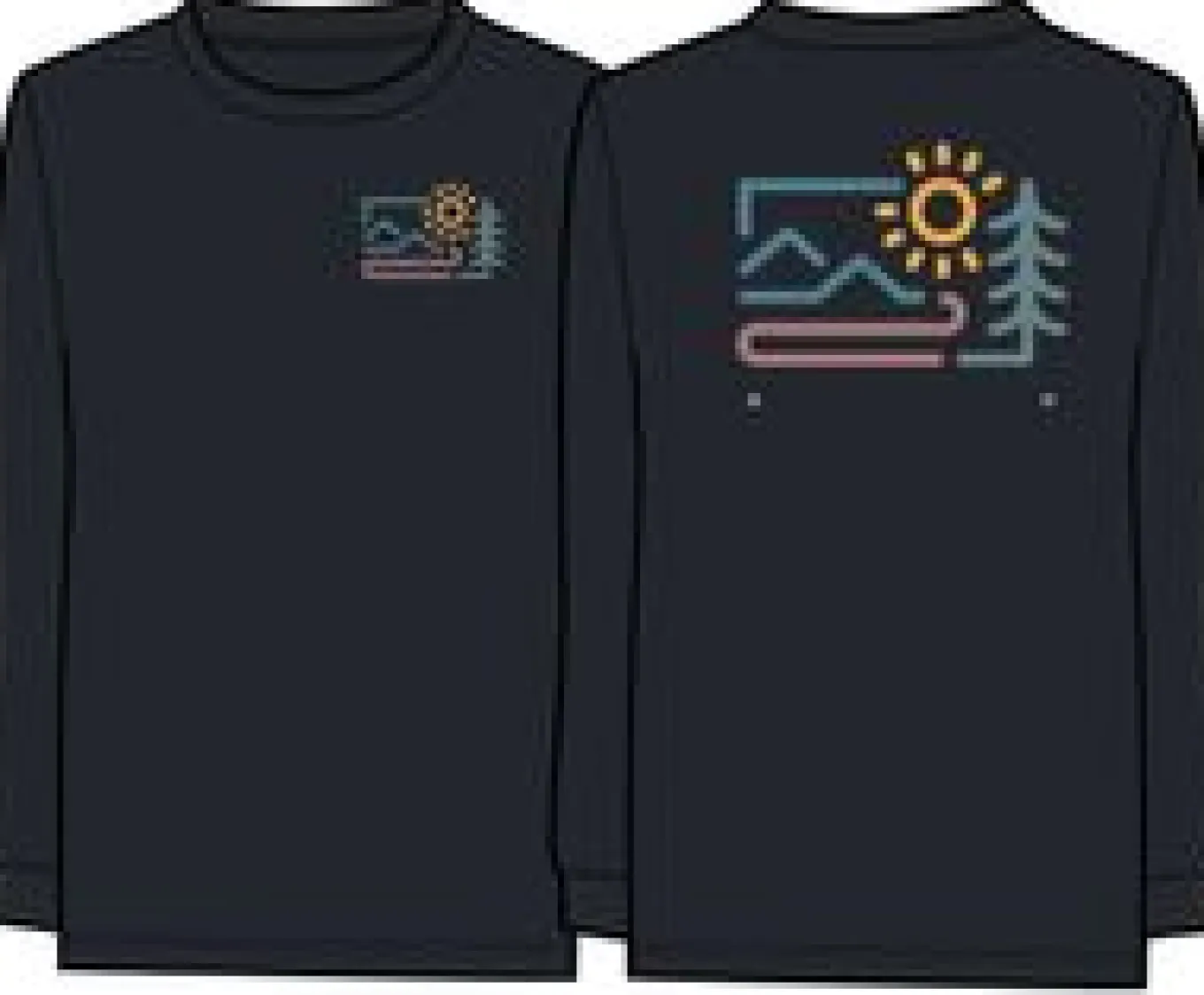 Phoenix Recyceltes Langarmshirt - Schwarz