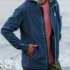 Pinegrove recyceltes Polartec® Fleece Hoodie - Dunkel Meliertes Denim